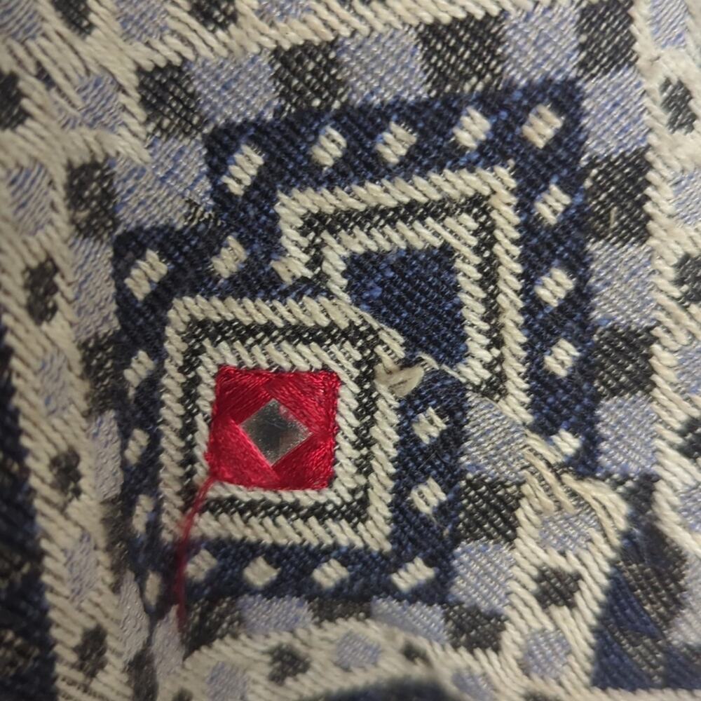 Extra Large Embroidered Patchwork Multicolor Boho… - image 5